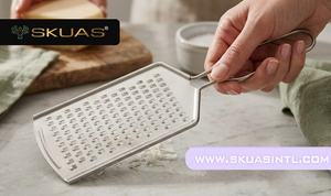 Râpe à fromage en acier inoxydable et acier doux avec poignée, écologique, compatible lave-vaisselle, durable, outil de râpage de 25 cm pour la préparation des aliments - Product Image 3