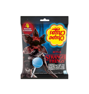Piruletas Chupa Chups Stranger Things de edición limitada, 5 sabores, bolsa compartilhável de 120g en cajas de 24 unidades para distribuidores de dulces - Product Image 1
