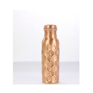 Pure Copper Water Storage Bottle Handmade Ayurvedic Copper Bottle Reusable Leakproof Drinking Bottle For <b>Men</b> Women Daily Use - Product Image 3