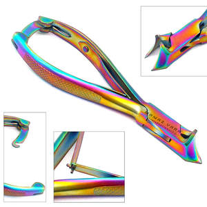 กรรไกรตัดเล็บสีรุ้งพร้อมด้ามจับตามหลักสรีรศาสตร์ ใบมีดโค้งรูปพระจันทร์ ใบมีดคมพิเศษ ผลิตจากใบมีดคุณภาพสูง - Product Image 1