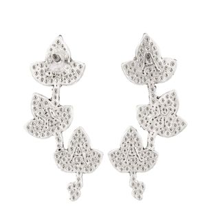 Pendientes de Hoja de Hiedra Verde y Rosa para Mujer, Pendientes Florales de Cristal, Joyería de Moda, Elegantes Aretes, Accesorio de Regalo para Fiesta - Product Image 2