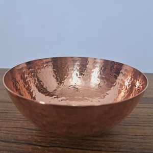 Tazón Redondo de Cobre para Mesa de Cocina, Diseño Grabado, Tazón para Mezclar, Utensilios de Cocina Elegantes, Tazón para Servir Frutas con Acabado Brillante - Product Image 5