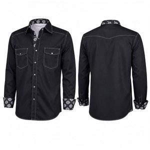 Chemise de travail en coton FR personnalisée, traitée Proban, résistante aux flammes, manches longues, uniforme industriel OEM ODM - Product Image 1