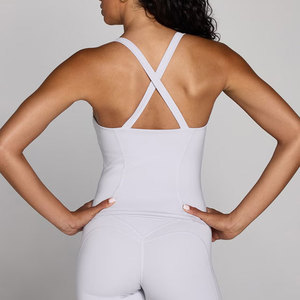Ropa Deportiva para Mujer, Nueva Colección, Cuello en U, Diseño Cruzado en la Espalda, Tejido de Punto, Ropa de Gimnasio, Ropa de Verano, Transpirable, Alta Elasticidad - Product Image 6