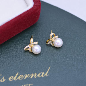 Boucles d'oreilles clous rondes en argent S925 avec perles d'eau douce 11-12mm, grandes, blanches et violettes, à forte brillance, avec légers défauts, pour le bricolage - Product Image 4