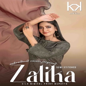 Traje Indio-Pakistaní Elegante y Cómodo para Mujer, Diseño ZALIKA, Bordado, Viscosa, Salwar Kameez, Tawakkal Vol, Conjunto Kurta - Product Image 5