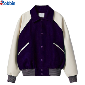Veste universitaire unisexe, style varsity, pour le sport d'hiver, le basketball, réversible, écologique, respirante, en laine et polyester - Product Image 4