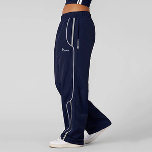 Pantalones Deportivos Casuales de Invierno para Mujer, Ligeros, Ajustados, con Cintura Elástica, Pierna Ancha y Ribete Lateral - Product Image 3