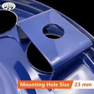 Europeo/JP 225 T304 Acero inoxidable Camión/Cubierta de rueda de autobús Anillo protector Recubierto de polvo azul para rueda de acero - Product Image 6