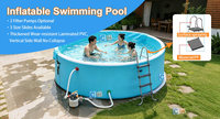 Piscine gonflable ronde, piscine gonflable en PVC durable pour adultes et enfants, utilisation en extérieur