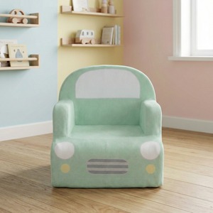 OEM ODM <b>Kids</b> Foam <b>Sofa</b> high density, Foam Couch Car Shapes compressed packing with velvet fabric for toddler - Product Image 2