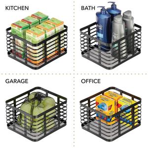 Idées de rangement en paniers pour chaque pièce de votre maison : panier mural rectangulaire antique en métal, style ferme. - Product Image 2