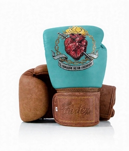 Nouveaux gants de boxe Fairtex en cuir vert, modèle dernier cri, avec fermeture auto-agrippante, antidérapants, sangle de poignet réglable, pour arts martiaux et Muay Thai - Product Image 4