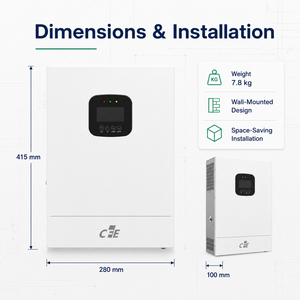 Inversor Híbrido de 6.2kW 48V <span class=keywords><strong>CFE</strong></span> SPI4862V100-500P, Sistema de Almacenamiento de Energía para el Hogar, Respaldo de Batería, Onda Sinusoidal Pura, Iones de Litio, Monofásico, UPS - Product Image 2