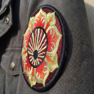 Wholesale <b>Embroidery</b> Patches With Custom Shape Design Fine Embroidered Details Strong Backing <b>Material</b> And Smooth Edges - Product Image 4