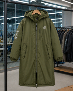 Parka de bain personnalisée à capuche, imperméable, avec doublure en polaire douce, longue robe de change pour piscine, plage, activités de surf - Product Image 6