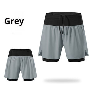 Pantalons de sport 2-en-1 personnalisés pour hommes, de haute qualité, à séchage rapide, respirants, avec poche arrière - Product Image 3