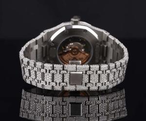 Reloj de Lujo de Alta Gama con Diamantes, Mecánico, VVS Moissanite, Estilo Hip Hop, Acero Inoxidable, Personalizado para Hombre y Mujer - Product Image 4