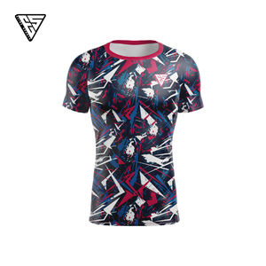 Ventes en gros de rashguards d'arts martiaux personnalisés |   Manches courtes |   Protection anti-UV |   Impression de logo gratuite |   Production rapide - Product Image 3