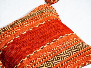 Handwoven Cotton Chenille <b>Cushion</b> <b>Cover</b> with Four Side Tassels Decorative Pillow Case for Home Decor Wholesale - Product Image 5