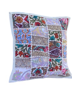 Nueva llegada surtido Sari Patchwork funda de cojín bordado Patchwork funda de almohada para la decoración del hogar - Product Image 5