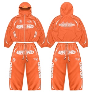 Manufacturer Custom Tracksuits Street Wear 100% Cotton Womens 2 Piece Shorts <b>Crop</b> <b>Top</b> Hoodie Acid Wash Two Piece Sport Gift <b>Sets</b> - Product Image 6