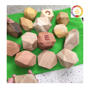 El Mejor Juguete Educativo para Niños 2024, Bloques de Equilibrio de Madera Natural Tumi Ishi, Montessori Waldorf Vintage, 10 Piezas - Product Image 6