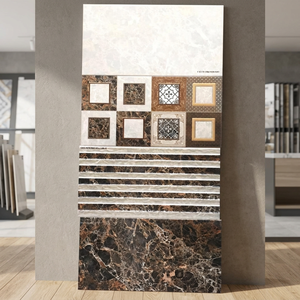 Designer 12x24 30x60cm Polished Ceramic <b>Wall</b> Tiles Dark Matte Finish for Indoor Bathroom Hall Decoration Glossy Porcelain Tiles - Product Image 2