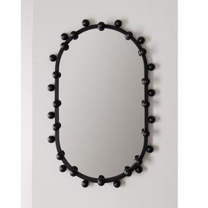Miroir mural rectangulaire moderne en fer noir, décoration d'intérieur, accent décoratif pour salle de bain et salon, cadres de miroir - Product Image 6