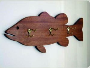Colgador de Pared Irregular con Forma de Espina de Pescado de Madera, Adorno Decorativo Mediterráneo para Cafetería, Bar, Restaurante - Product Image 3