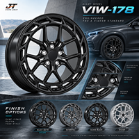 Jantes forgées à rayons multiples 18-22 pouces, finition noir brillant avec accents usinés VIW-178 pour BMW Audi Mercedes-Benz