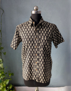 Camisa Casual de Algodón con Estampado Floral de Manga Corta para Hombre, Cuello Camisero, Transpirable para Verano - Product Image 3