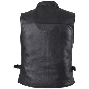 Chaleco de Cuero Genuino para Motociclista, Diseño Personalizado, Impermeable, Transpirable, Estilo Vintage, Cierre de Cremallera, Cuello en V, con Bolsillos, a la Moda para Invierno - Product Image 5