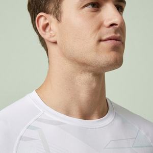 OEM Custom <b>Mens</b> Half Sleeve Compression Fitness Shirt <b>Stretch</b> Athletic Gym Workout Performance Apparel - Product Image 3