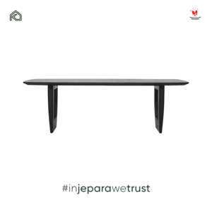 Arjuna Premium Black <b>Solid</b> <b>Wood</b> Dining Table Elegant Office <b>Desk</b> for Home Restaurant Jepara - Product Image 5