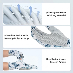 Guantes de Pesca de Neopreno con Estampado por Sublimación, Impermeables, Compatibles con Pantalla Táctil, Unisex, para Todas las Estaciones, Azul Claro Gris - Product Image 3