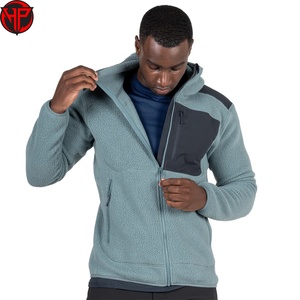 Men's Hooded Fleece <b>Jacket</b> Zip Up <b>Sherpa</b> <b>Sherpa</b> <b>Lined</b> Outerwear Breathable Windproof Winter Wear Mens Polar Fleece - Product Image 2
