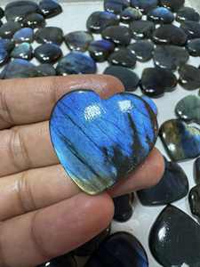 Cabujón de labradorita natural, lote al por mayor de gemas de labradorita, cabujón hecho a mano, formas mixtas ovaladas y de pera, gemas para joyería. - Product Image 2