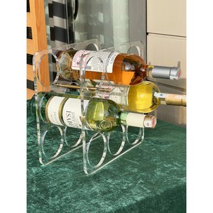 Modern Acrylic <b>Wine</b> Rack Rectangle Design 12 Bottle Capacity Durable Bar Tool for Home Party Storage - Product Image 6