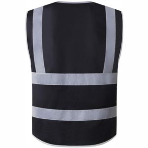Gilet de sécurité haute visibilité pour homme, réfléchissant, respirant, en maille, sans manches, avec plusieurs poches, pour l'été - Product Image 6