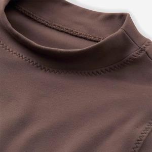 High Quality Fitness <b>Women</b> Soft Crew Neck Long Sleeve Crop <b>Top</b> Shirt Sportswear Slim Fit <b>Compression</b> Sexy Gym Crop <b>Top</b> - Product Image 2