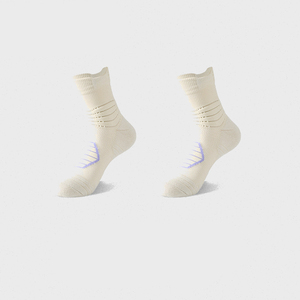 Calcetines Deportivos de Algodón Ecológicos Personalizados al por Mayor para Otoño, Calcetines de Baloncesto Transpirables hasta la Rodilla de Secado Rápido - Product Image 5