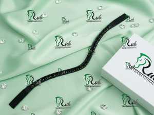 Diadema de Cuero de Lujo con Incrustaciones de Cristal en Forma de Corazón, Personalizable, Premium, para Equitación, con Empaque Personalizado - Product Image 3