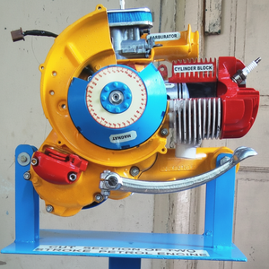 Lakshmi Engineering Works Gasoline 2 Stroke 1 Cylinder Stainless Steel Air-Cooled Compact Design <b>Engine</b> <b>Model</b> 1602 1 Year - Product Image 1