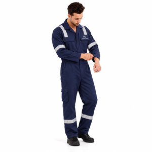 Overol de Trabajo 100% Algodón FR Resistente al Fuego, Alta Visibilidad, Impermeable, Transpirable, Antiarrugas, Antibacteriano, Certificado CE - Product Image 3