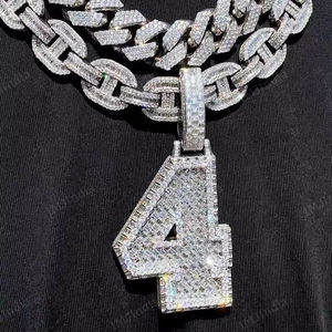 Cuban Link Chain 925 <b>Sterling</b> <b>Silver</b> Moissanite Round Brilliant Cut Freshwater <b>Pearl</b> Hip Hop Unisex Party Everyday Fine Jewelry - Product Image 1