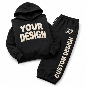 Ensemble Jogging Décontracté à Capuche Personnalisé pour Homme en Molleton Épais Brossé avec Taille Élastique et Cordon de Serrage – Tendance OEM - Product Image 5