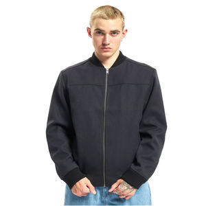 <b>MEN'S</b> CASUAL DARK GREY BOMBER <b>JACKET</b> <b>LIGHTWEIGHT</b> ZIP UP CHEST SEAM STREETWEAR FLIGHT OUTERWEAR COAT FOR <b>MEN</b> - Product Image 1