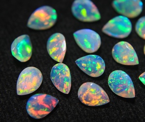 Ethiopian Welo Natural Opal Faceted Pear Cut 2-4 Carat Multi Fire October Birthstone Loose Gemstone for Jewelry Making Hasnain - Product Image 3