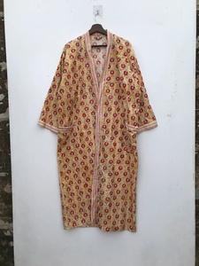 เสื้อคลุมอาบน้ำผ้าชีฟองพิมพ์ลาย100% เสื้อคลุมยาวทำด้วยมือสำหรับผู้หญิง - Product Image 2